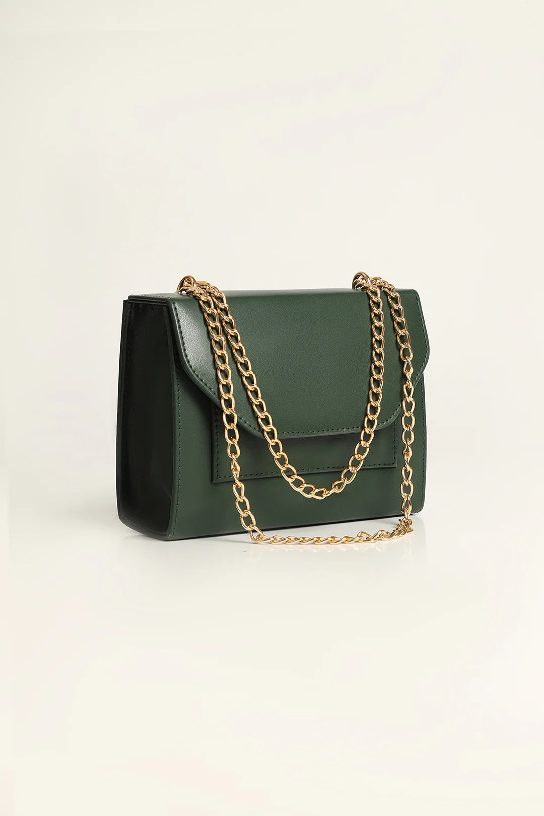 Green Cross body bag with Chain